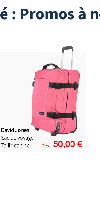  Bleu Cerise Bagagerie Sac de voyage David Jones Cabine 