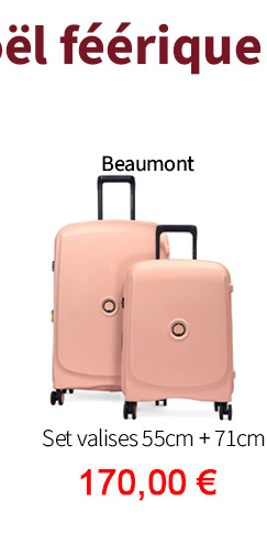 Bleu Cerise Bagagerie Lot valise cabine + moyenne Beaumont 