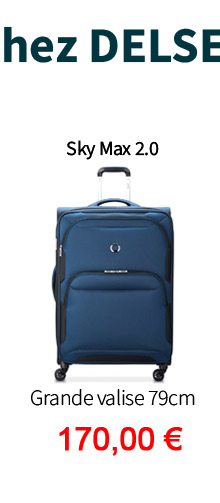 Bleu Cerise Bagagerie Grande valise souple Sky Max 2.0 