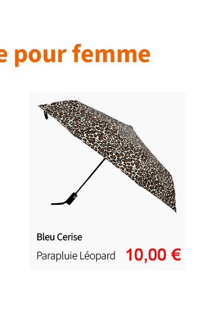  Bleu Cerise Parapluie Léopard 