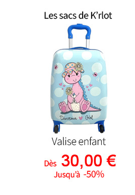  Bleu Cerise Bagagerie Valise Enfant en Soldes 