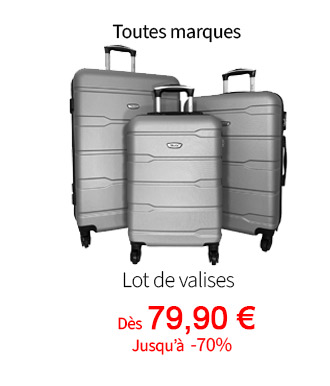 Bleu Cerise Bagagerie Lot de valises en Soldes Pour la famille 