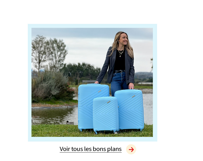  Bleu Cerise Lot de bagagaes en Soldes 