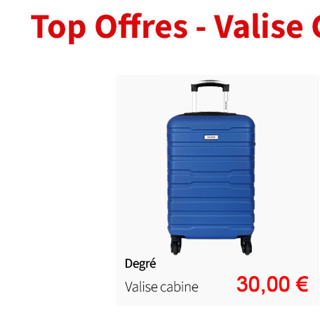  Bleu Cerise Bagagerie Valise Cabine Rigide Degré en Soldes 