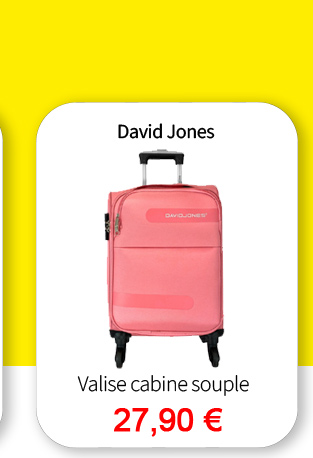 Bleu Cerise Bagagerie Valise Cabine Souple David Jones 27,90€ 