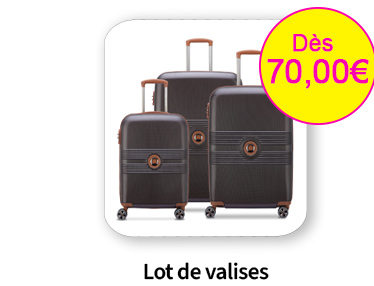  Bleu Cerise Bagagerie Lots de valises en promotions et a prix bas 