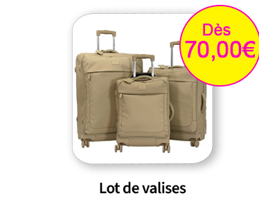  Bleu Cerise Bagagerie Lots de valises en promotions et a prix bas 