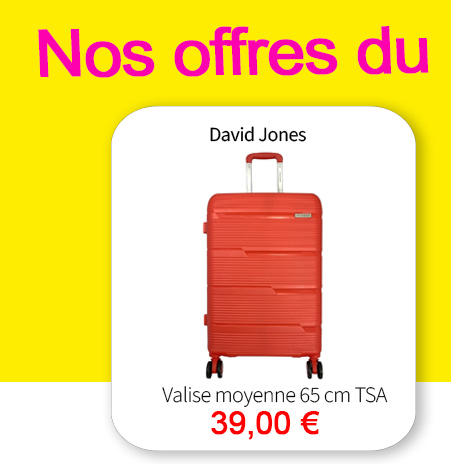  Bleu Cerise Bagagerie Valise Moyenne 39€ David Jones 