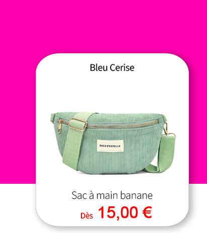  Bleu Cerise Maroquinerie Sac a main Banane Pas Cher Tendance 