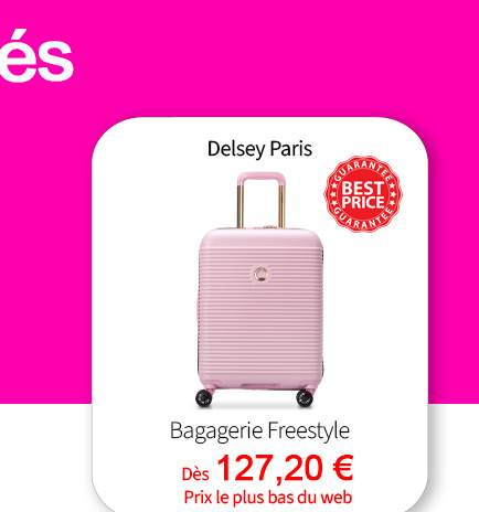  Bleu Cerise Bagagerie Valise Delsey Collection Freestyle  