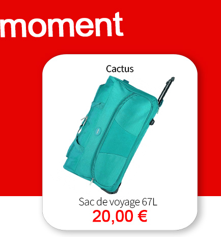  Bleu Cerise Bagagerie Sac de voyage Cactus en promotion 