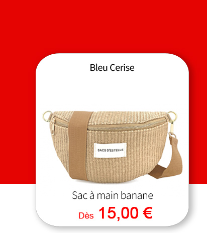 Bleu Cerise Maroquinerie Sac a main Banane Pas Cher Tendance 