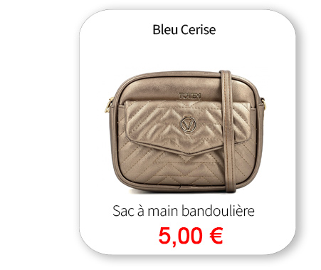  Bleu Cerise Sac a main pas cher 5 euros 