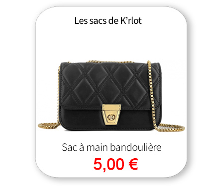 Bleu Cerise Sac a main pas cher 5 euros  
