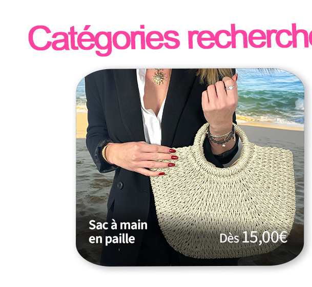  Bleu Cerise Maroquinerie Sac à main en paille 