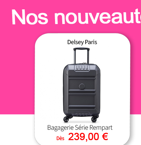  Bleu Cerise Bagagerie Valise Delsey Paris Rempart pas Cher 