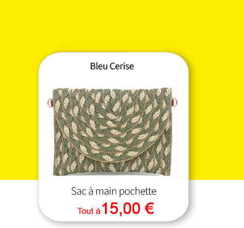 Bleu Cerise Maroquinerie Sac à main pochette pas cher