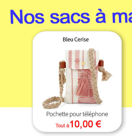  Bleu Cerise Maroquinerie sac à main banane pas cher