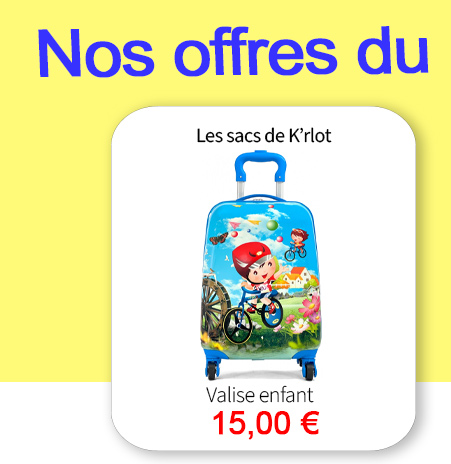  Bleu Cerise Bagagerie Valise Enfant Les sacs de K'rlot