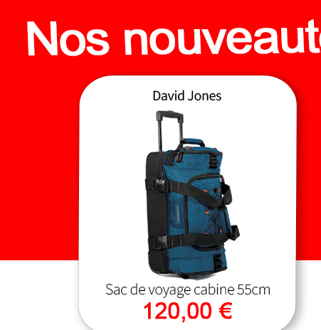  Bleu Cerise Bagagerie Sac de voyage Cabine David Jones