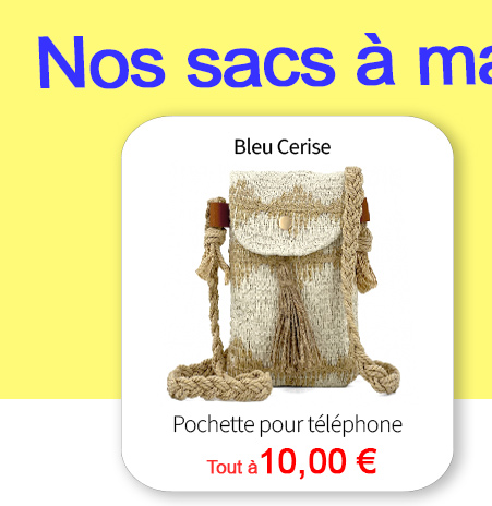  Bleu Cerise Maroquinerie sac à main banane pas cher