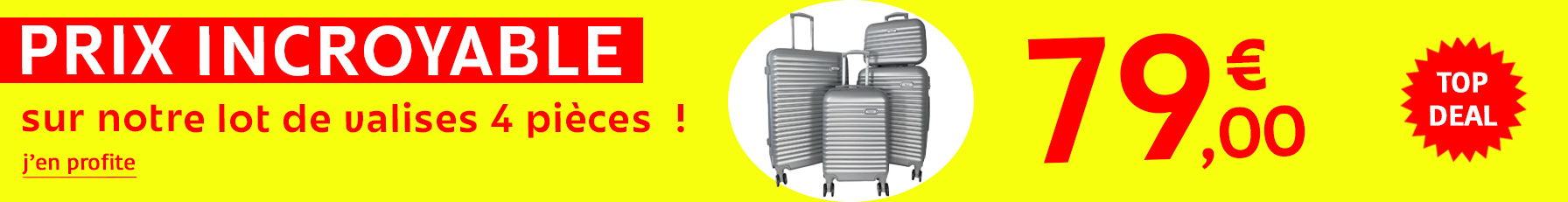  Bleu Cerise Maroquinerie Bagagerie lot de valises 4 pièces à 80€ prix exceptionnel 
