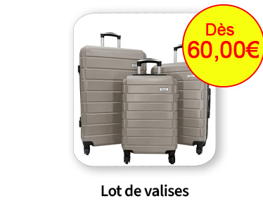  Bleu Cerise Bagagerie Lots de valises en soldes et a prix bas 