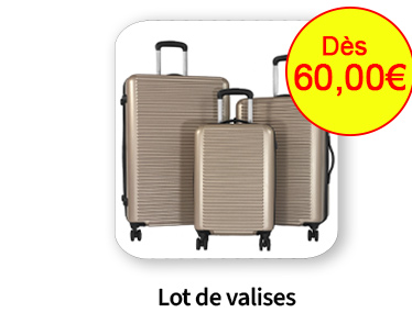  Bleu Cerise Bagagerie Lots de valises en soldes et a prix bas 