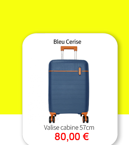 Bleu Cerise Bagagerie Valise Cabine Travel Light LYS PARIS
