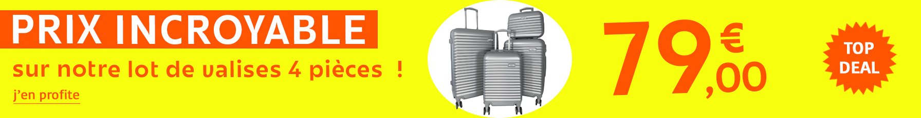  Bleu Cerise Maroquinerie Bagagerie lot de valises 4 pièces à 80€ prix exceptionnel 