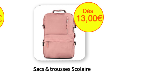Bleu Cerise Maroquinerie Sac à dos, Cartable, Porte Ordinateur et troussi Scolaire pas cher