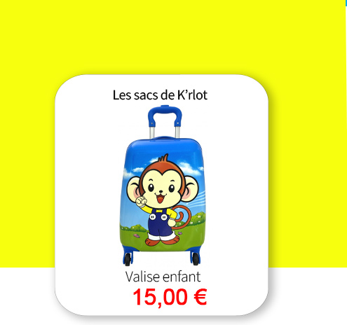 Bleu Cerise Bagagerie valise enfant en promotion 