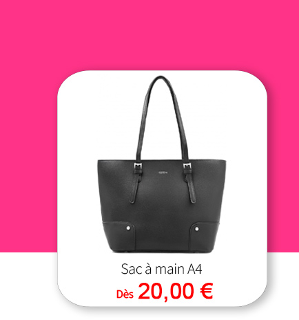  Bleu Cerise Sac à main format A4