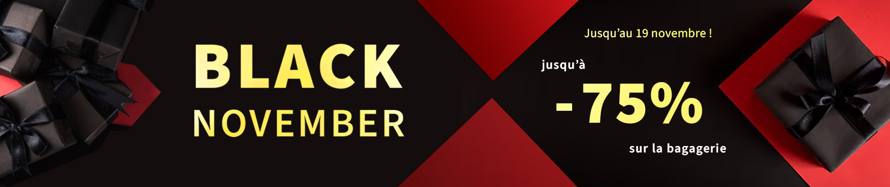  BLACK NOVEMBER : Promotions sur la bagagerie 