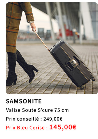 Bleu Cerise Valise Samsonite S'cure 75 cm à Prix Bas 