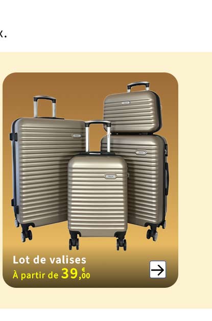 Bleu Cerise Bagagerie Lot de Valises Pas Cher 