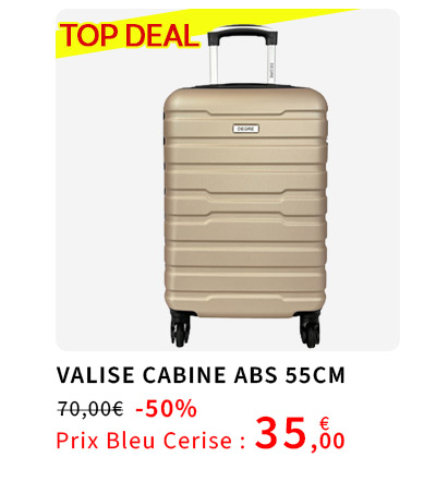 Bleu Cerise Bagagerie Valise Cabine en Soldes 