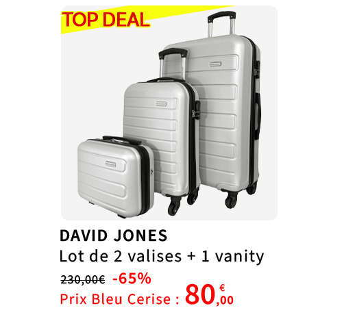  Bleu Cerise Soldes Set 3 pièces David Jones