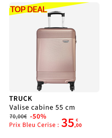 Bleu Cerise Bagagerie Valise Cabine en Soldes 