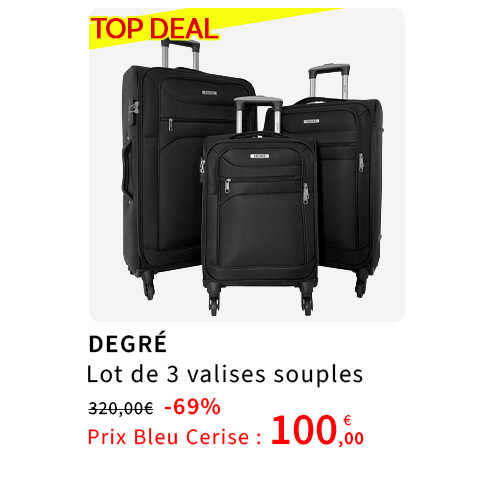  Bleu Cerise Soldes Set 3 pièces souples