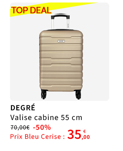 Bleu Cerise Bagagerie Valise Cabine en Soldes 
