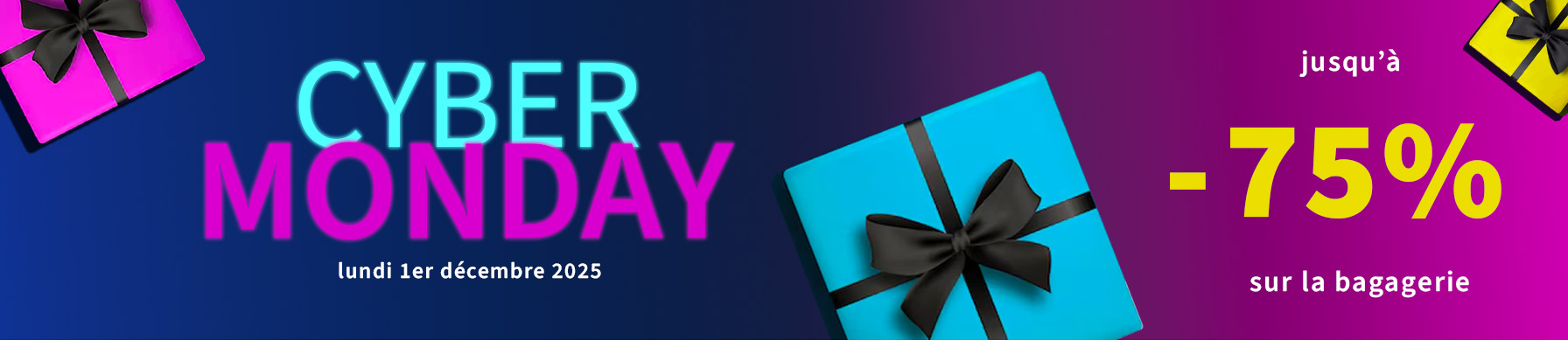  CYBER MONDAY : Promotions sur la bagagerie 