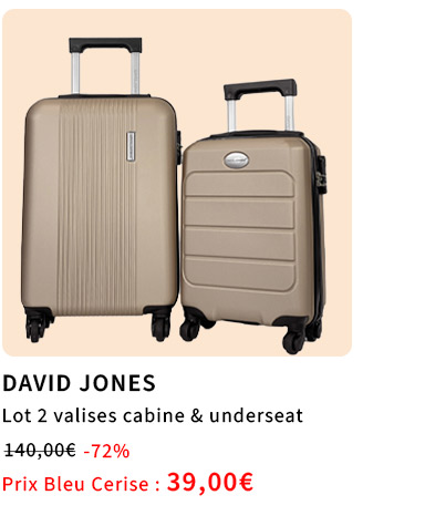  Bleu Cerise Bagagerie Lot Valises Cabine Bleu Cerise Promotion 
