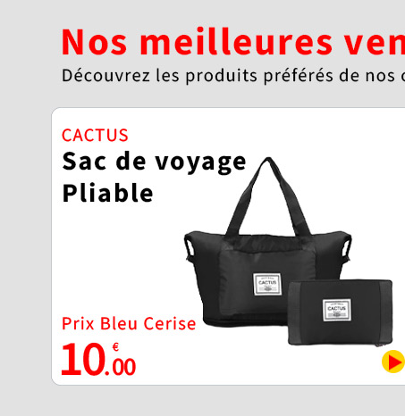 Bleu Cerise Bagagerie Cactus Sac de voyage Pliable Pas Cher