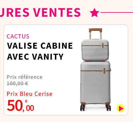  Bleu Cerise Bagagerie Lot Valise Cabine Vanity Promotion
