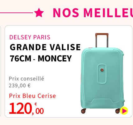 Bleu Cerise Bagagerie DELSEY PARIS Valise Soute Prix Bas