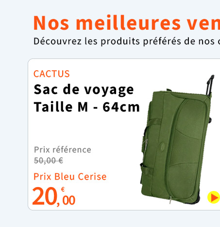  Bleu Cerise Bagagerie Cactus Sac de Voyage Promotion