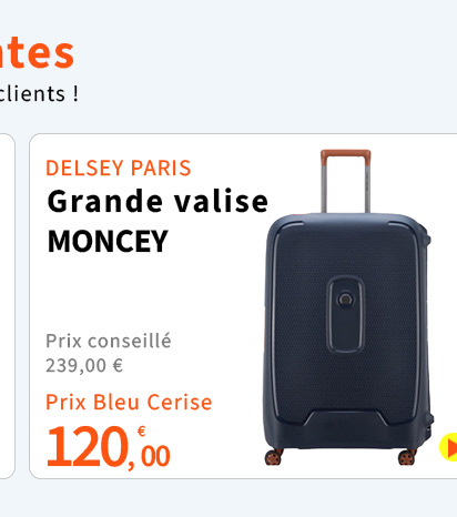 Bleu Cerise Bagagerie Valise Delsey Moncey 75cm Prix Bas