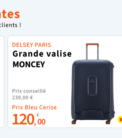 Bleu Cerise Bagagerie Valise Delsey Moncey 75cm Prix Bas