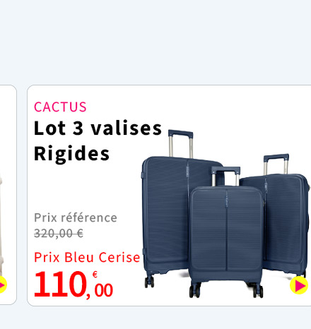  Bleu Cerise Bagagerie Lot Valise Cabine Vanity Promotion